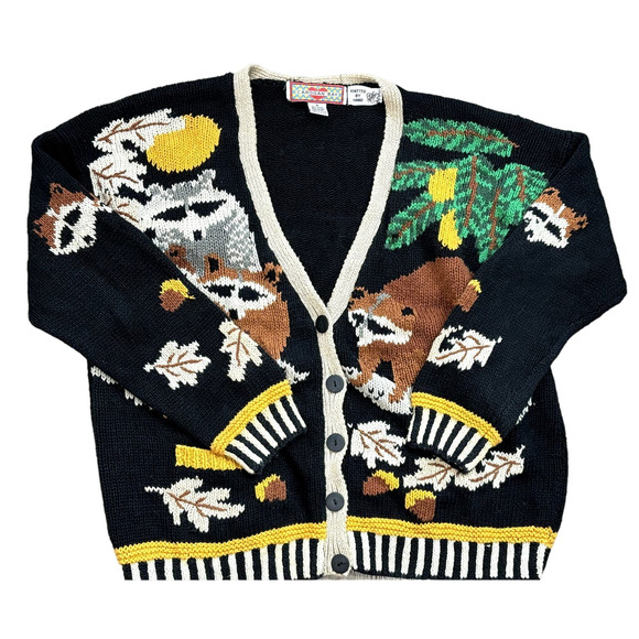 cardigan bay Sweaters - Cardigan Bay Knitted‎ by hand racoon cardigan Medium